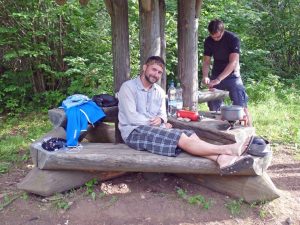Abendessen auf dem "wilden Zeltplatz"