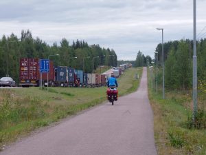 LKW-Stau vor der Russischen Grenze