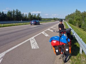 Pause am Straßenrand