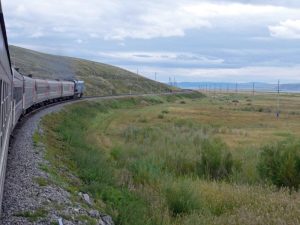 In den Kurven koennen wir die gesamte Bahn sehen