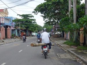 Hier wird fast alles auf ein Moped gepackt - auch gern Schweine, Gänse oder eine fahrende Küche