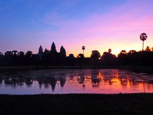 Am zweiten Tag sind wir um 5 Uhr aufgestanden um Angkor Wat bei Sonnenaufgang zu bestaunen