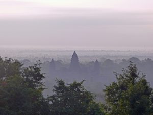 Nach Sonnenaufgang boten sich im Nebel ganz besondere Bilder