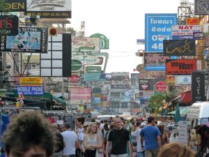 Khao San - Die Touri Straße in Bangkok