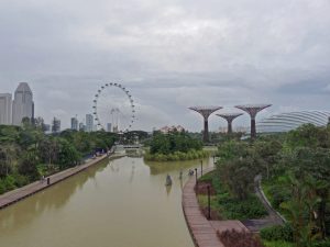 "bay gardens" Singapur und Sicht auf den Flyer