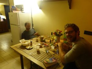 Abschiedsessen mit Pasta und Vermentino