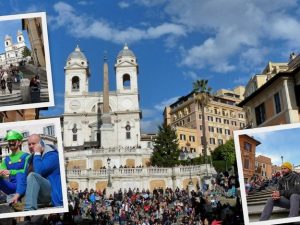 … Super Mario Brothers an der Spanischen Treppe getroffen …