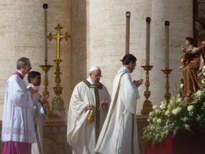 Papst Franziskus bei seiner Amtseinführung