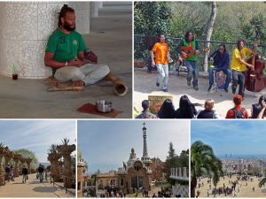 Park Güell / Barcelona von Antoni Gaudí ... Treffpunkt für Besucher, Musiker und Maler