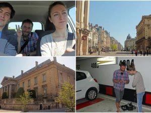 Wir schauten uns Reims an und ich zeigte denn beiden wie Geocaching funktioniert