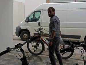 Ich habe das Fahrrad nur dreimal auf der ganzen Reise geputzt und einmal davon in Leipzig bei Katrin